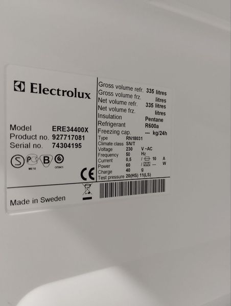 Холодильник Electrolux ERE34400X sn 74304195 n 369 000047101 фото