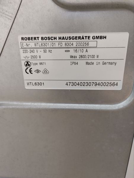 Сушильная машина Bosch Maxx WTL6301 2500w sn 473040230794002564 000047288 фото