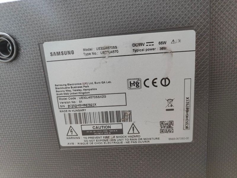 ТБ Samsung UE32J4570SS 66W sn 07921X 000050706 фото