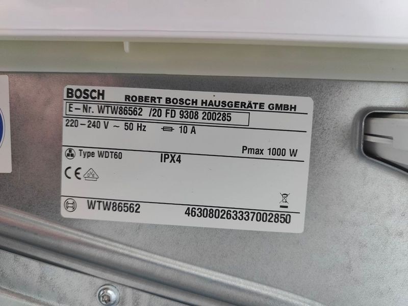 Сушильна машина Bosch EcoLogixx 7 S WTW86562 20 1000W 7 кг sn 9308 200285 000052243 фото