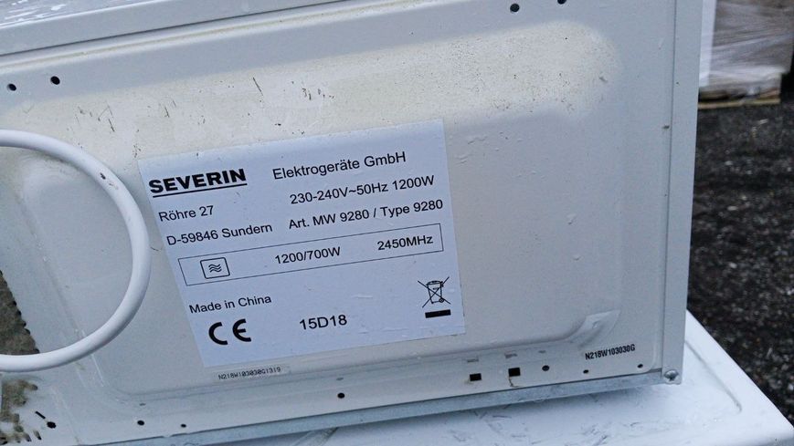 Микроволновая печь Severin MW9280 1200W sn 1319 000051770 фото