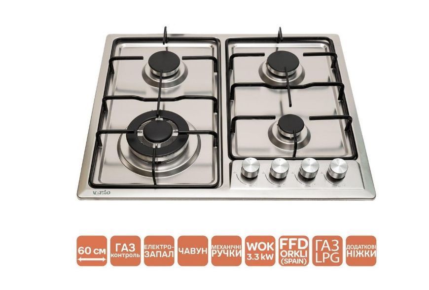Варочная поверхность газовая VentoLux HG D7 ST X 000052449 фото