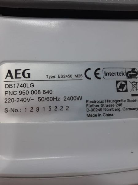 Праска AEG DB1740LG 2400w новий LPNHE589789880 33е 000033819 фото