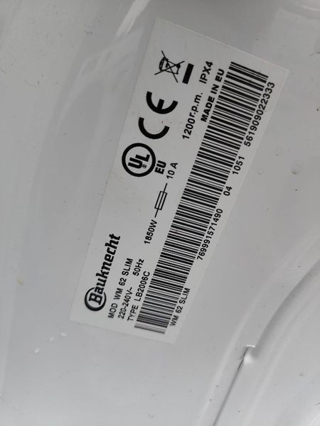 Стиральная машина Bauknecht Digital Motion WM62SLIM 1850W 6кг sn 769991571490 000051704 фото