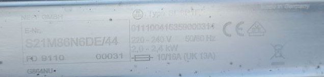 Посудомоечная машина Neff GMBH 2400w sn S21M86N6DE44 000047703 фото