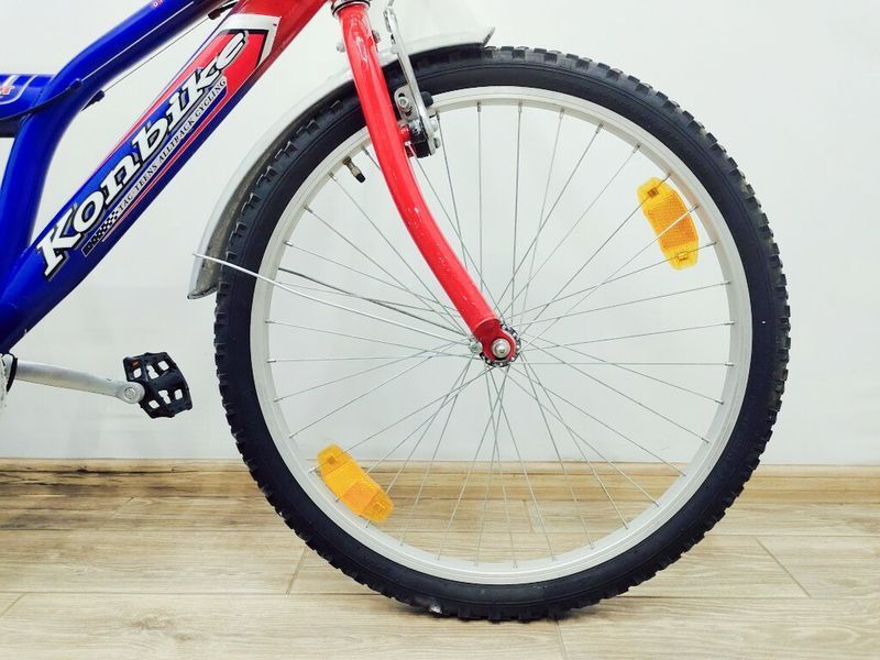 Велосипед 24 Konbike FreeRider підлітковий синьо-червоний хром 000039880 фото