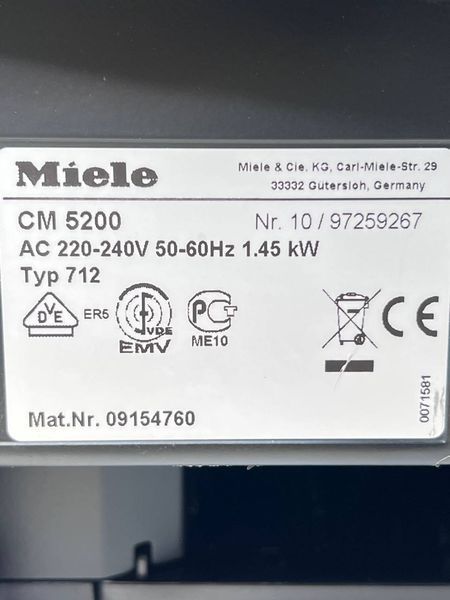 Кавомашина Miele CM 5200 1450w sn 1097259267 300е 000040413 фото
