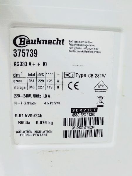 Холодильник двухкамерный Bauknecht KG333 A Plus 10 000032363 фото