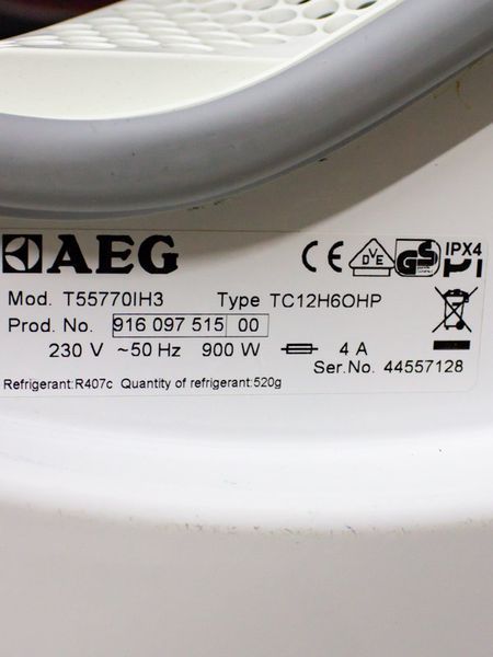 Сушильна машина AEG T55770IH3 900w 7 кг sn 44557128 000034517 фото