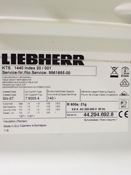 Холодильник однокамерный Liebherr KTS 1440 Index 20 000024699 фото