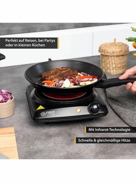 Плита електрична First FA 5097 1 1200w Black 000045347 фото
