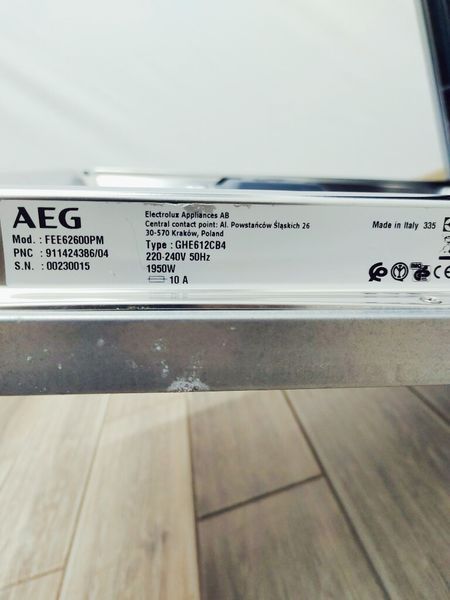 Посудомийна машина AEG FEE62600PM 1950w 12 персон sn 00230015_партія 3 номер 145 000040944 фото