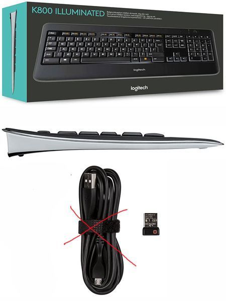 Клавиатура беспроводная Logitech Illuminated K800 000011366 фото