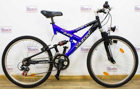 Велосипед 26 Yazoo Streetbike 2.6S двопідвіс чорно-синій алюміній 000010472 фото