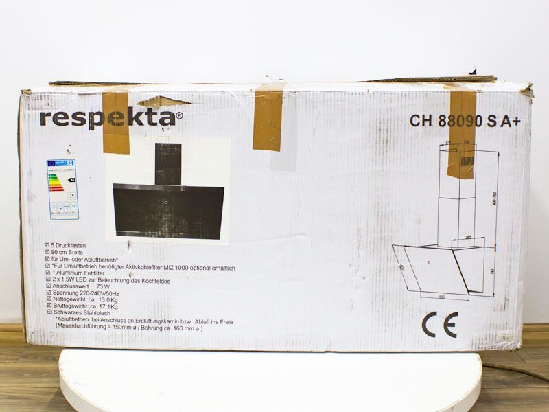 Витяжка Respekta CH 88090 SA Plus 73w стік LPNHK066359172 200е 000030564 фото