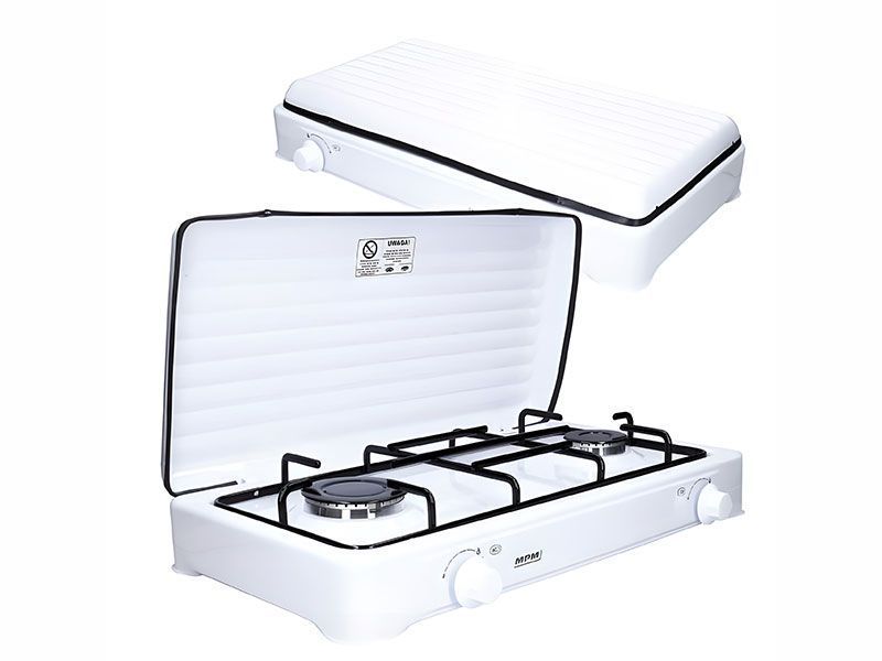 Плита газовая настольная MPM Smile KN 02 1KB 2 конфорки White 000041385 фото