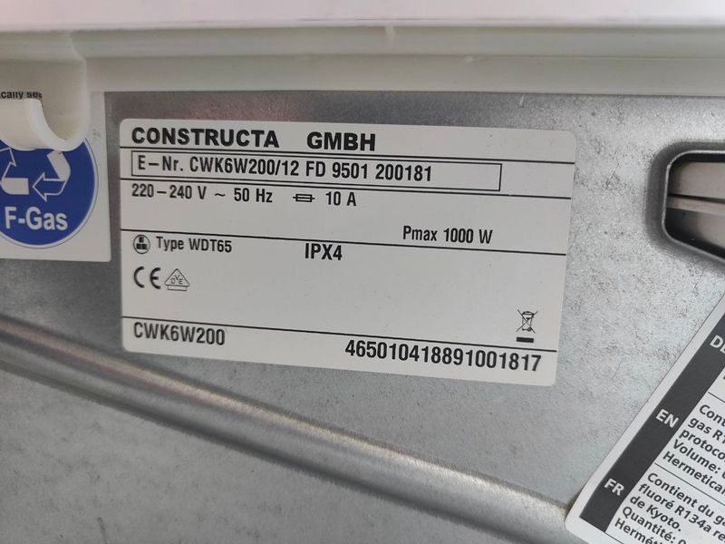 Сушильная машина Constructa Energy CWK6W200 12 1000W 8 кг sn 9501 200181 000052251 фото