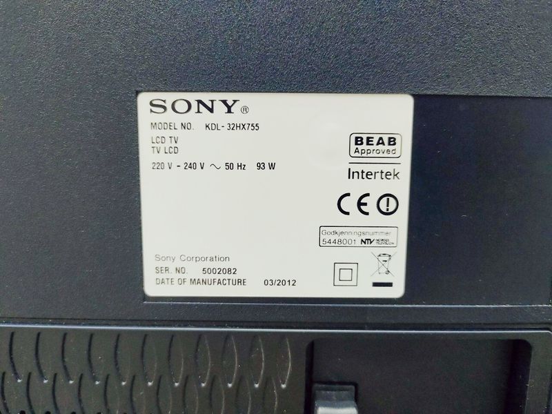 ТБ 32 Sony Bravia KDL 32HX755 LED Full HD Smart TV 93w sn 5002082 000044799 фото