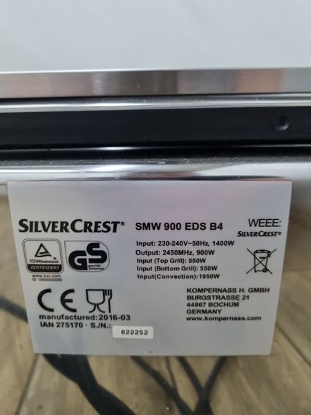 Микроволновая печь SilverCrest SMW 900 EDS B4 000038690 фото