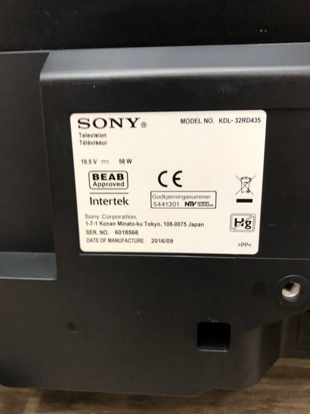 ТБ 32 Sony Bravia KDL 32RD435 LED HD 58w sn 6018566 000044664 фото
