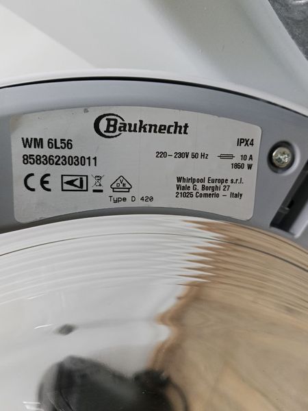 Стиральная машина Bauknecht WM6L56 1850W 7кгsn 858362303011 000050359 фото