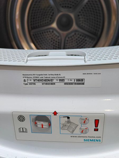 Сушильная машина Siemens WT46W248DN 1000W 7кг sn 9503200608 n478 000050199 фото