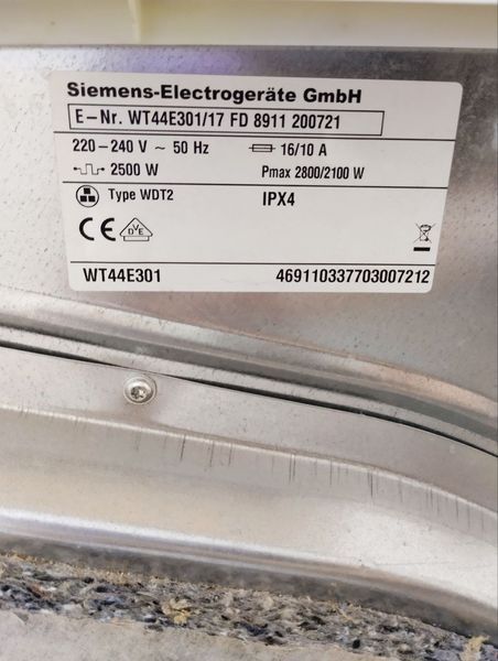 Сушильная машина Siemens WT44E301 17 000044677 фото