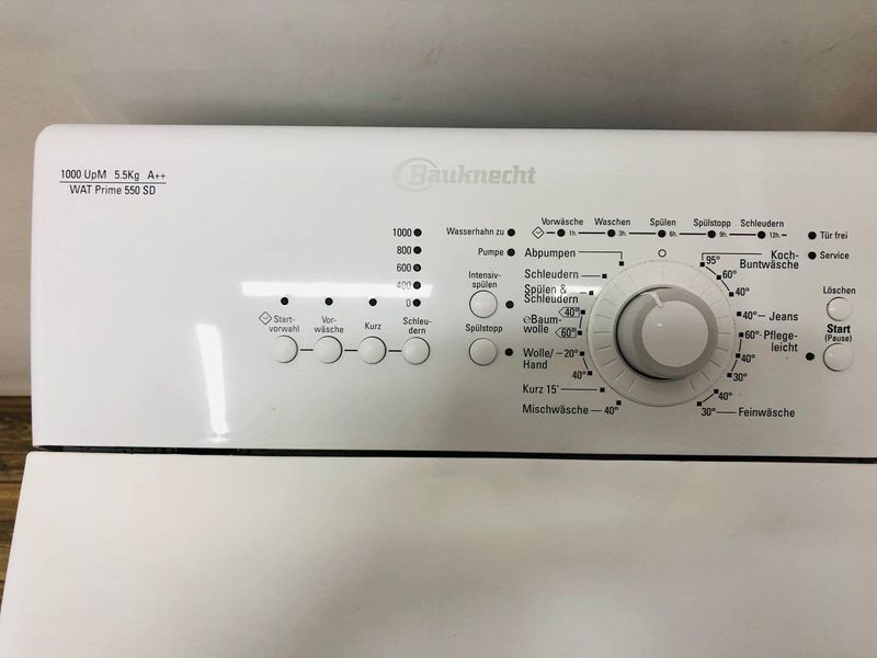 Стиральная машина вертикальная Bauknecht WAT Prime 550 SD 000044428 фото
