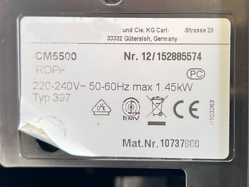 Кавомашина Premium CM5500 1450w sn 12152885574 455е 000040414 фото