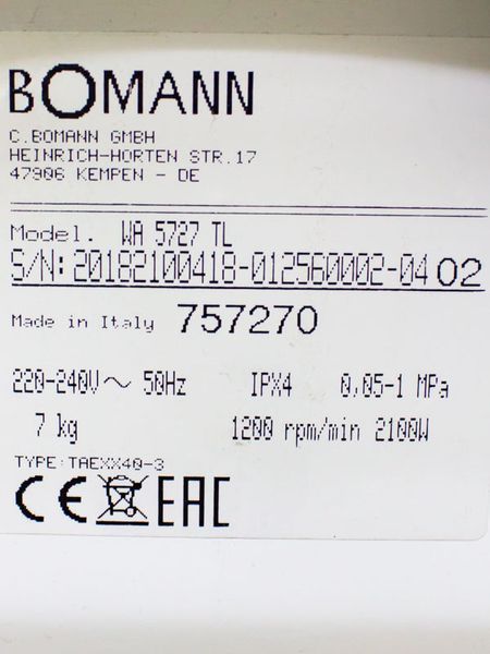 Стиральная машина вертикальная Bomann WA 5727 TL 000028982 фото