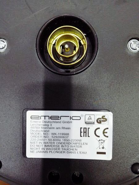 Електрочайник Emerio WK 119988 2200w новий (без коробки) LPNHE605177797 23е 000033867 фото