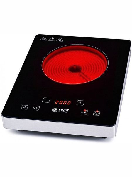 Плита електрична First FA 5096 8 2000w Black 000045349 фото