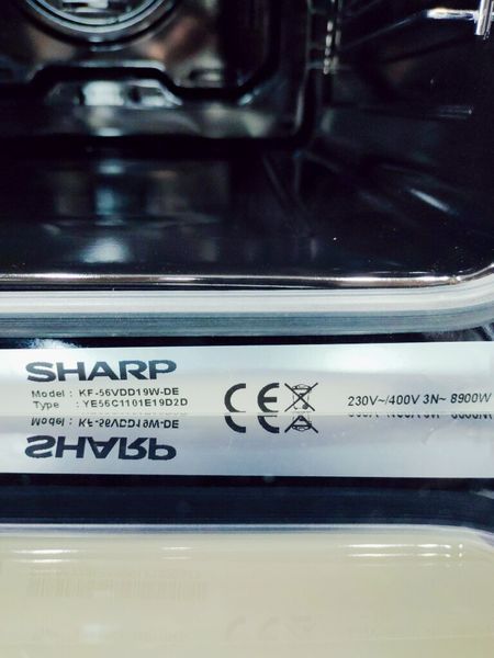 Плита електрична Sharp KF 56VDD19W DE 8900w sn YE56C1101E19D2D_номер 45_106 партія 2 000040136 фото