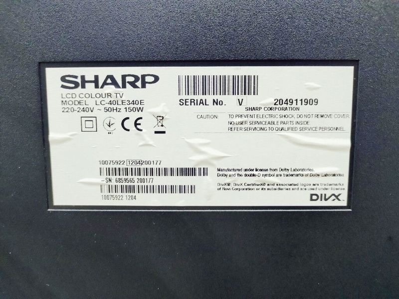 Телевізор 40 Sharp LC 40LE340E LED Full HD Smart TV 150w sn 204911909 000037339 фото