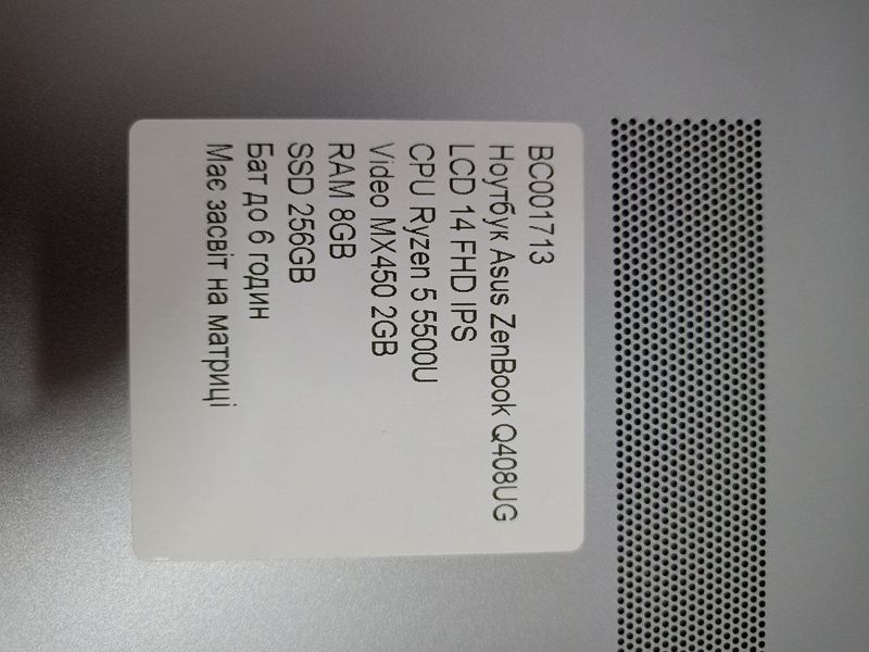 Ноутбук Asus ZenBook Q408UG 14 FHD бат до 6 часов 000047627 фото