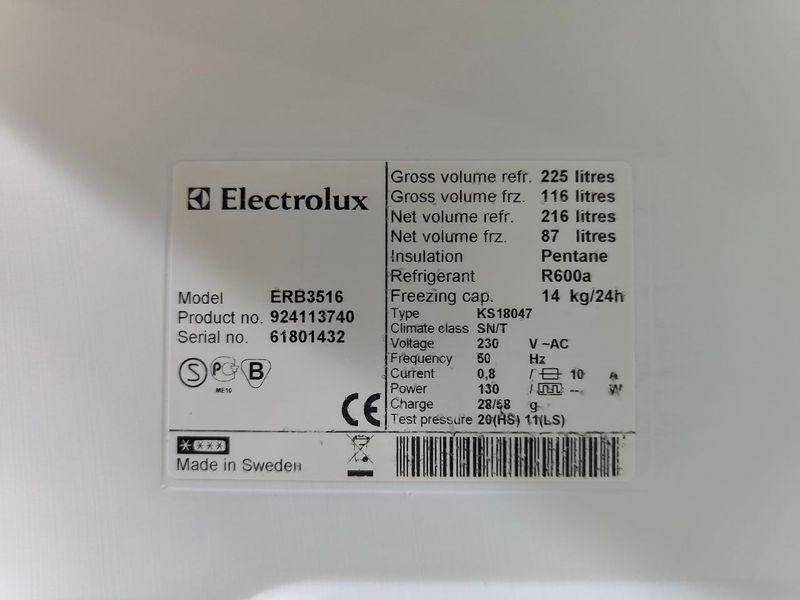 Холодильник Electrolux ERB3516 130W 216+87л sn 61801432 n618 000052984 фото