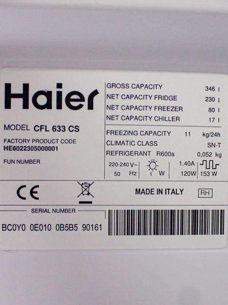 Холодильник двухкамерный Haier CFL 633 CS 000032367 фото
