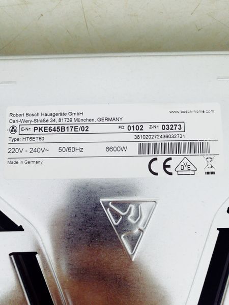 Варочная поверхность Bosch PKE645B17E 02 000030593 фото