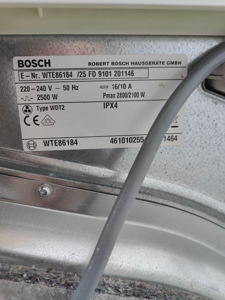 Сушильна машина Bosch Maxx7 Sensitive WTE86184 2800W 7кг sn 9101201146 000051755 фото