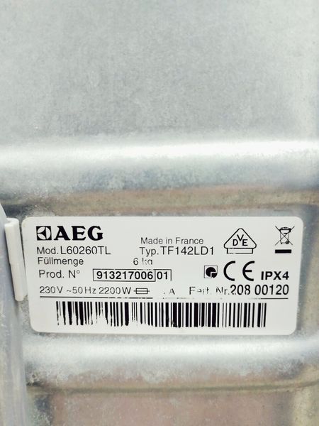 Стиральная машина вертикальная AEG Protex L60260TL 000044432 фото