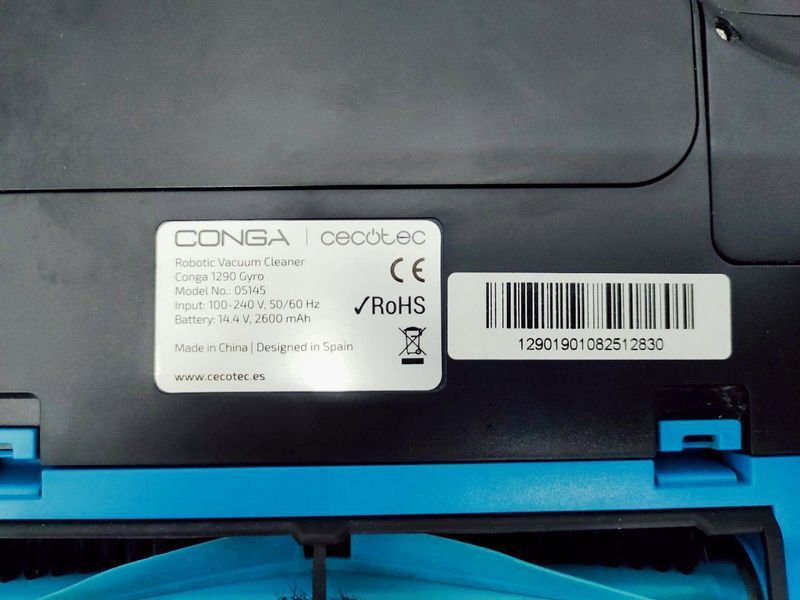 Пилоос робот Cecotec Conga 1290 Gyro 05145 2600 mAh sn 12901901082512830 000043798 фото