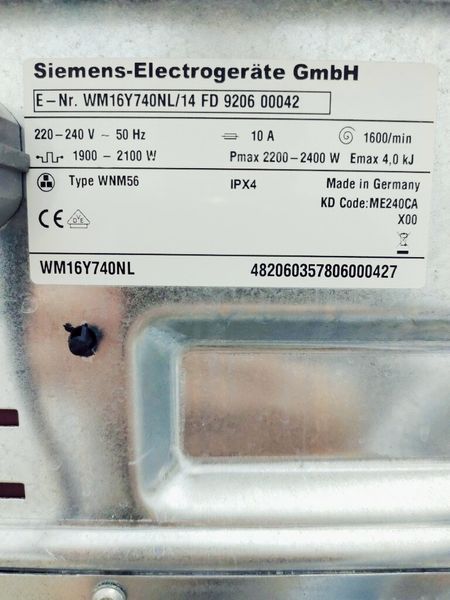 Стиральная машина Siemens IQ800 WM16Y740NL 14 000039938 фото