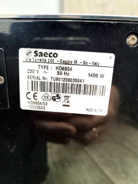 Кавомашина Saeco HD8854 1400w sn TU901208035041 000046136 фото