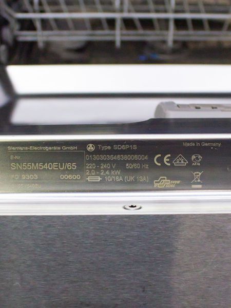 Посудомийна машина Siemens SN55M540EU 65 2400w 12 персон sn 9303 00600 000024672 фото