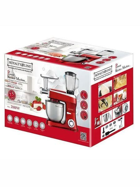 Кухонный комбайн Royalty Line PKM 2100BG 2100w 7500 мл Red 000021326 фото