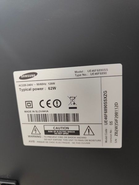 Телевизор 46 Samsung UE46F6890SS LED Full HD Smart TV128w sn 200112D 000050707 фото