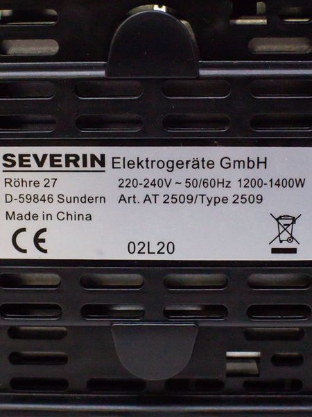 Тостер Severin AT 2509 1400w новий LPNHE532368262 45ф 000027136 фото