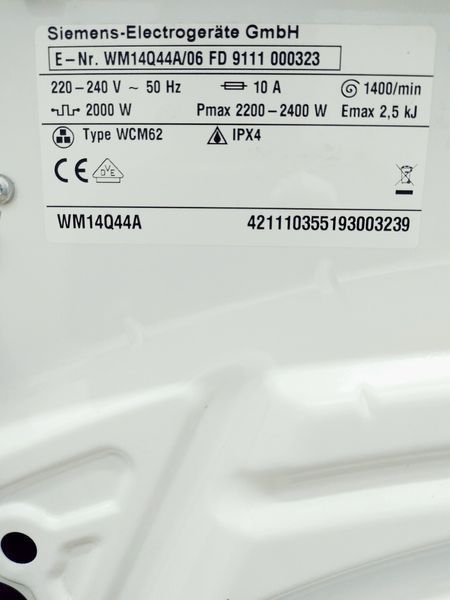 Стиральная машина Siemens IQ500 WM14Q44A 06 000044453 фото