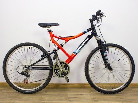 Велосипед 26 Hercules XC FULL двопідвіс чорно оранж алюм 000019100 фото