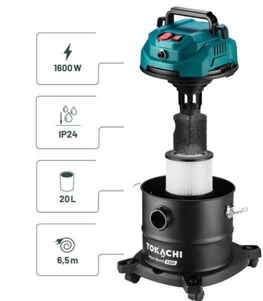 Моющий пылесос Tokachi Aqua Boost 2200 Вт NAR PIO 01 CZA 000049225 фото